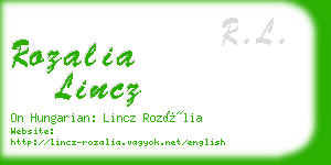 rozalia lincz business card